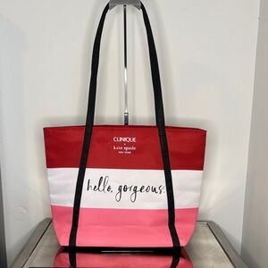 Kate Spade Clinique Red and Pink Tote